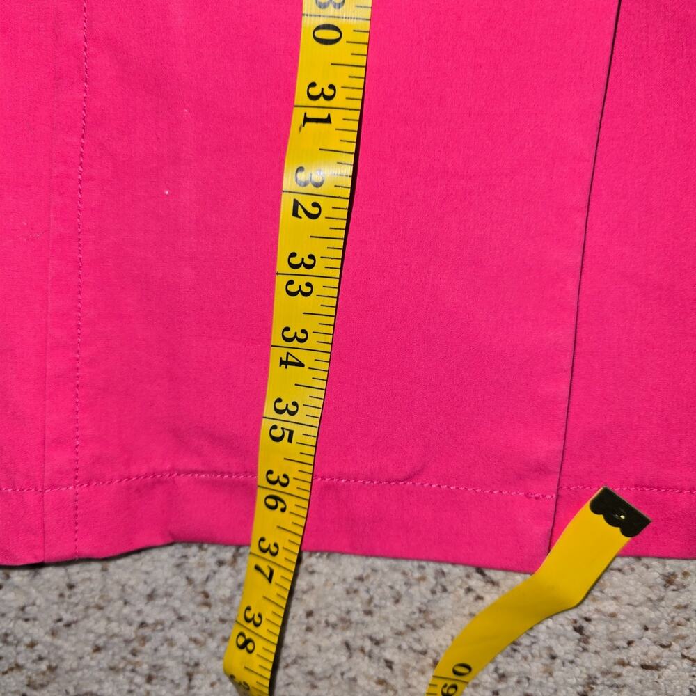 Vintage Y2K Old Navy Hot Pink Mid Length Single Breasted Trench Coat Medium EUC - Picture 4 of 8